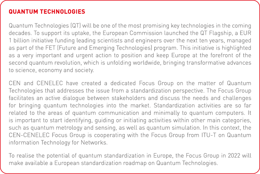 Quantum Technologies Quantum Technologies (QT) will be one of the most promising key technologies in the coming decad   
