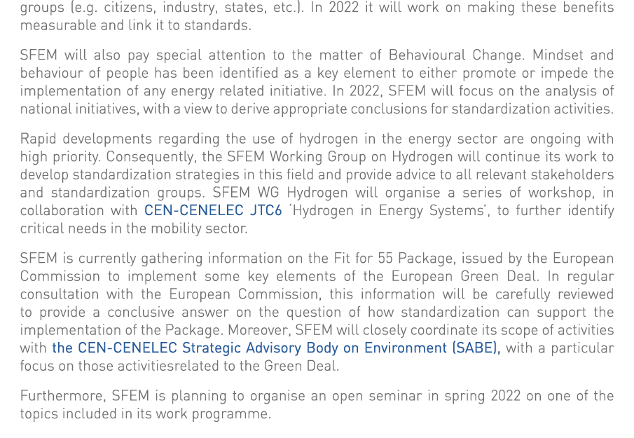 groups (e g  citizens, industry, states, etc )  In 2022 it will work on making these benefits measurable and link it    