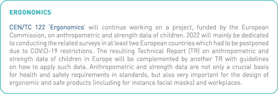 Ergonomics CEN TC 122  Ergonomics  will continue working on a project, funded by the European Commission, on anthropo   