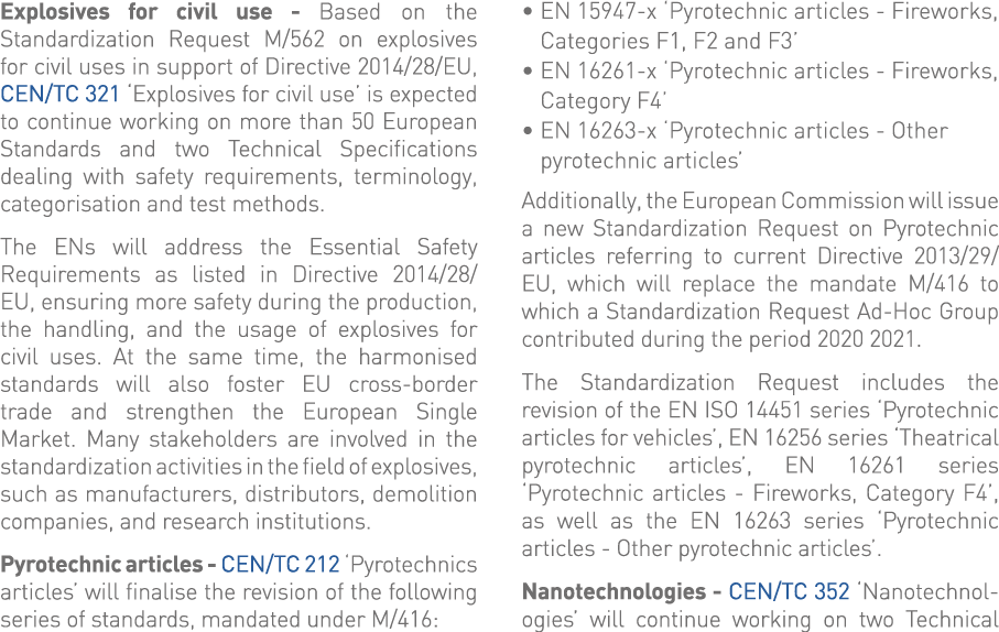 Explosives for civil use - Based on the Standardization Request M 562 on explosives for civil uses in support of Dire   
